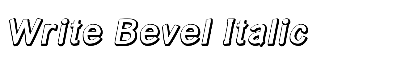 Write Bevel Italic